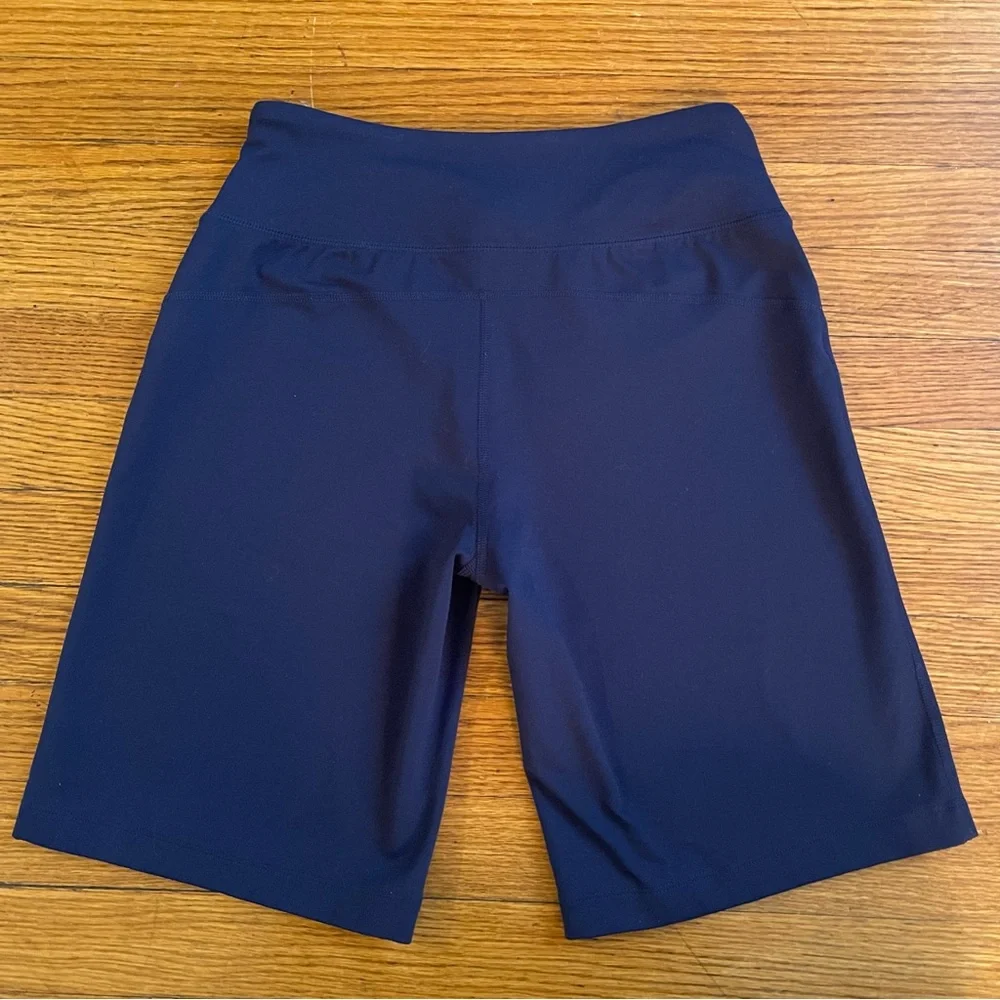 Land’s End Relaxed Navy Blue Biker Shorts with Waistband Pocket